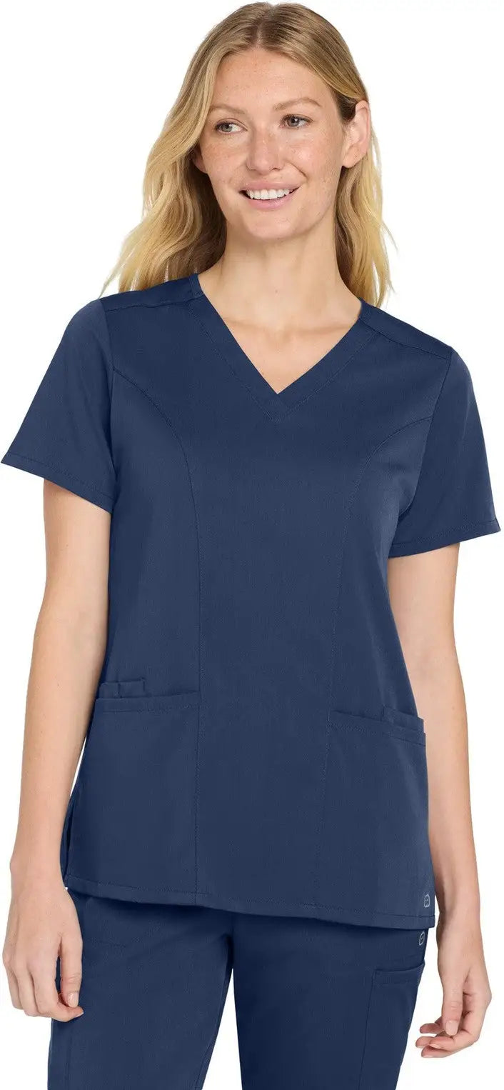Wink Ww4168 Women’s Premiere Flex V-neck Top - Navy