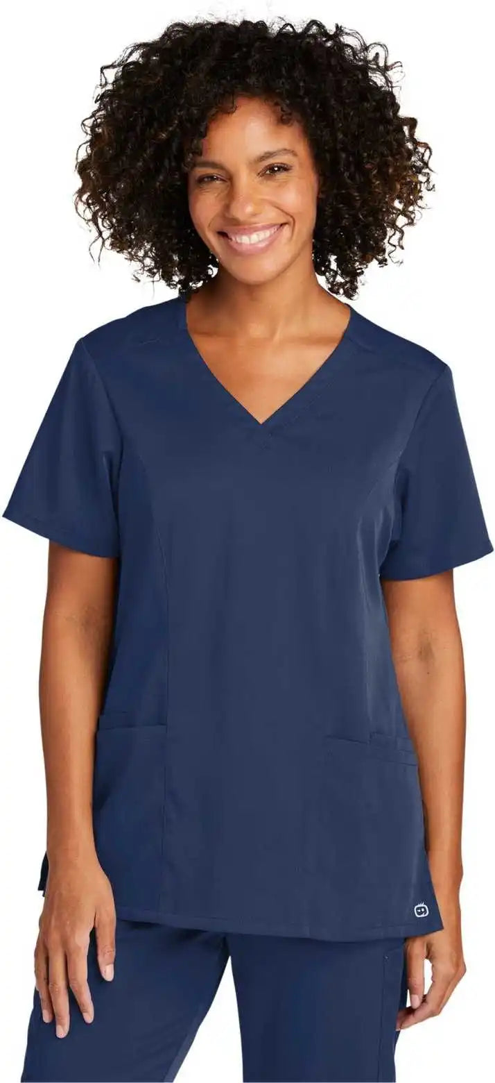 Wink Ww4168 Women’s Premiere Flex V-neck Top - Navy