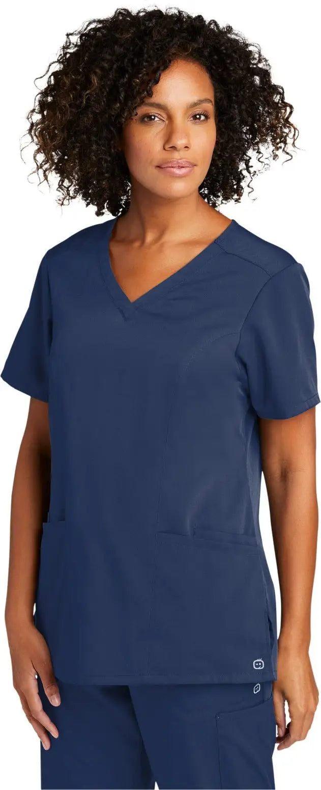 Wink Ww4168 Women’s Premiere Flex V-neck Top - Navy