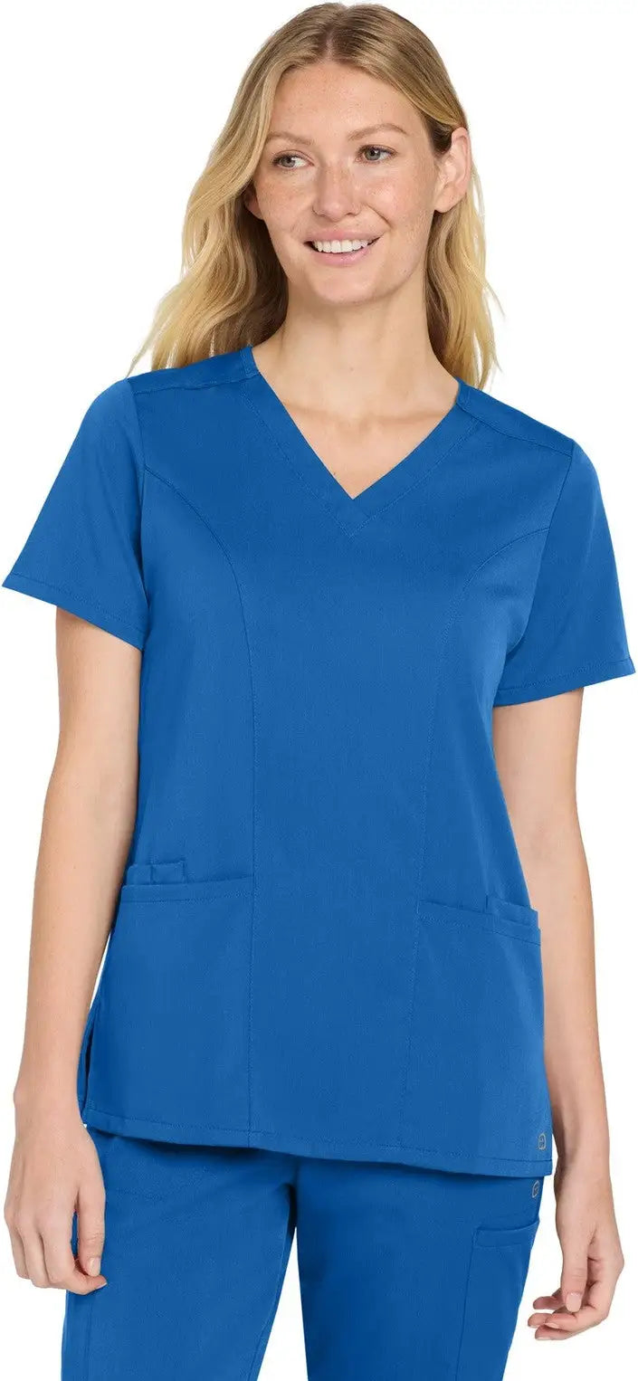 Wink Ww4168 Women’s Premiere Flex V-neck Top - Royal