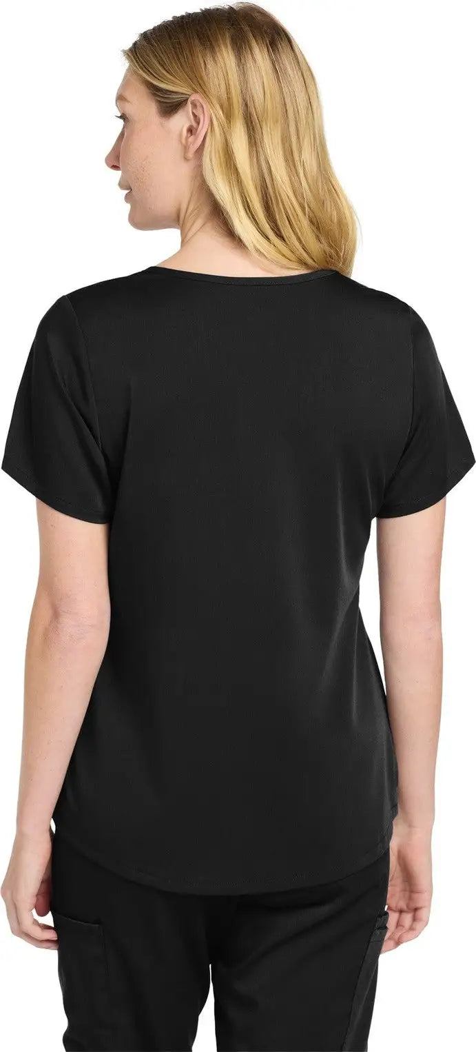 Wink Ww4268 Women’s Premiere Flex Mock Wrap Top - Black