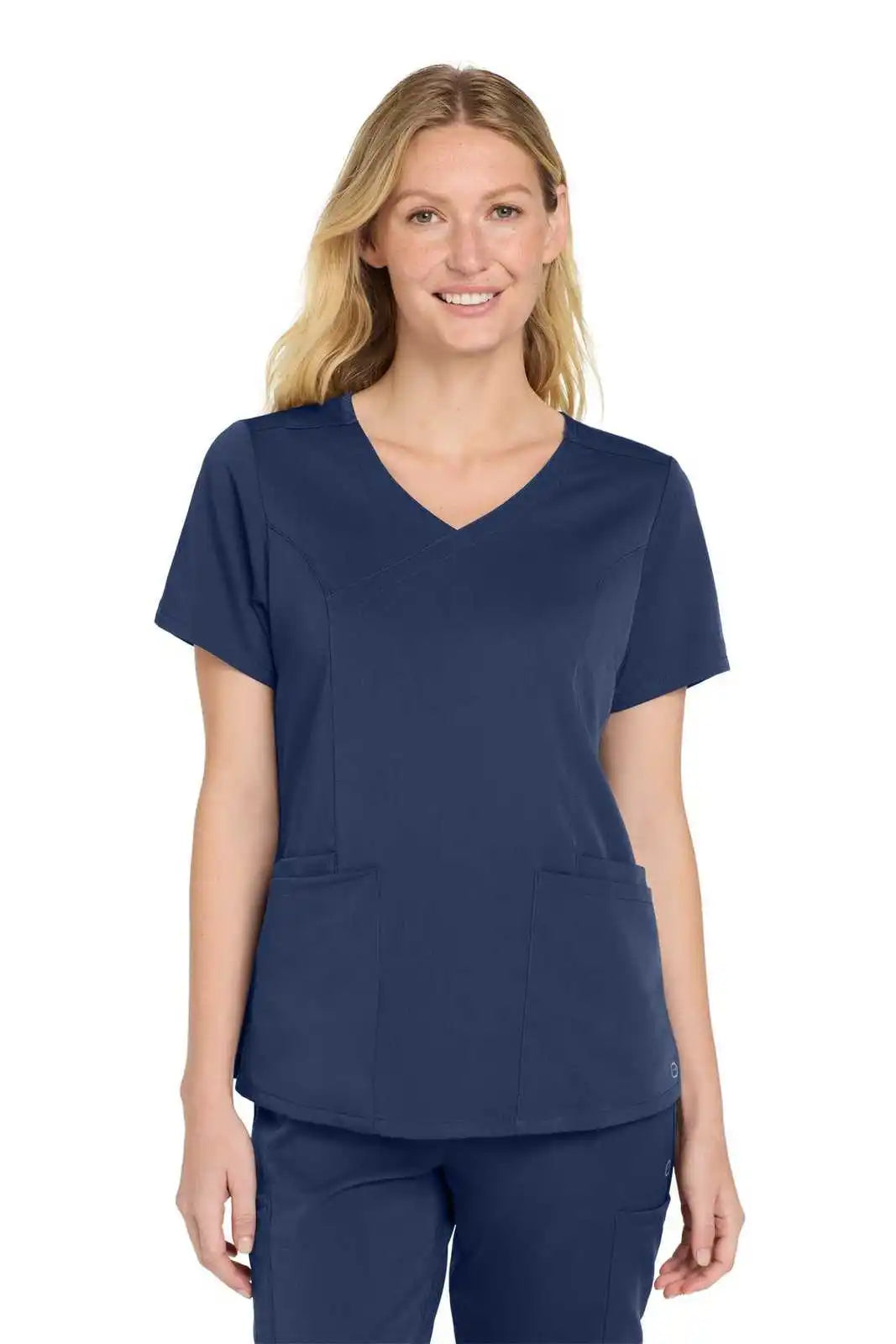 Wink Ww4268 Women’s Premiere Flex Mock Wrap Top Navy