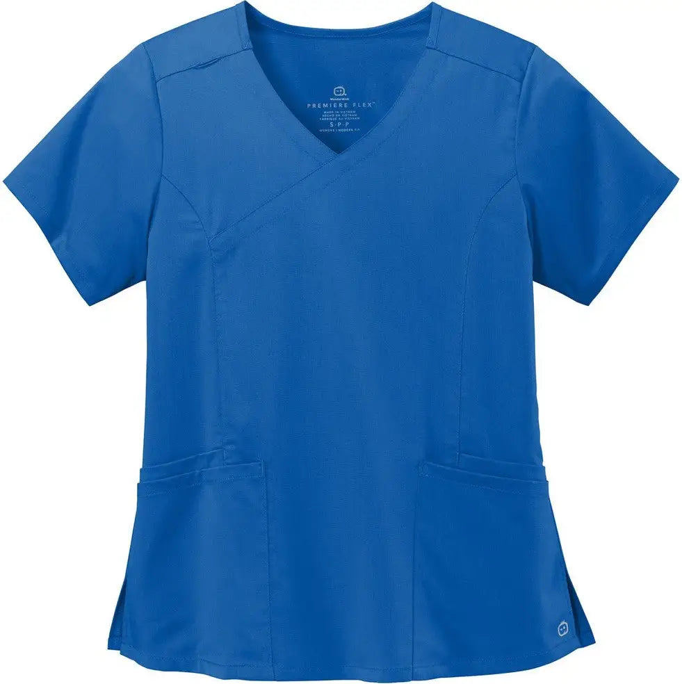 Wink Ww4268 Women’s Premiere Flex Mock Wrap Top - Royal
