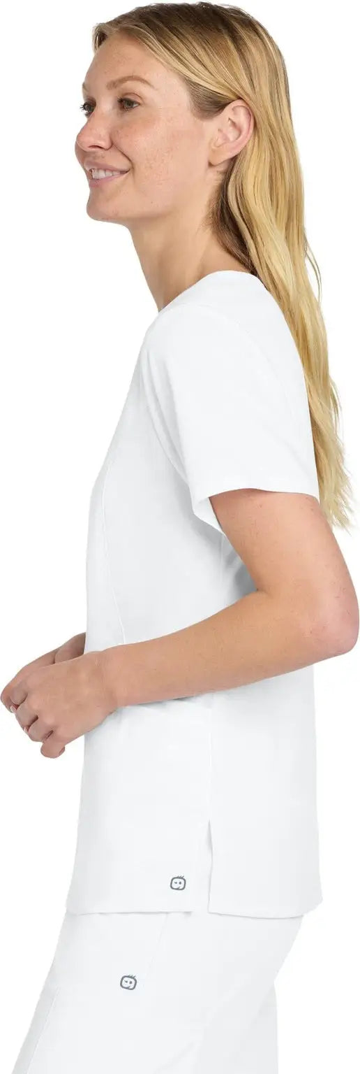 Wink Ww4268 Women’s Premiere Flex Mock Wrap Top - White