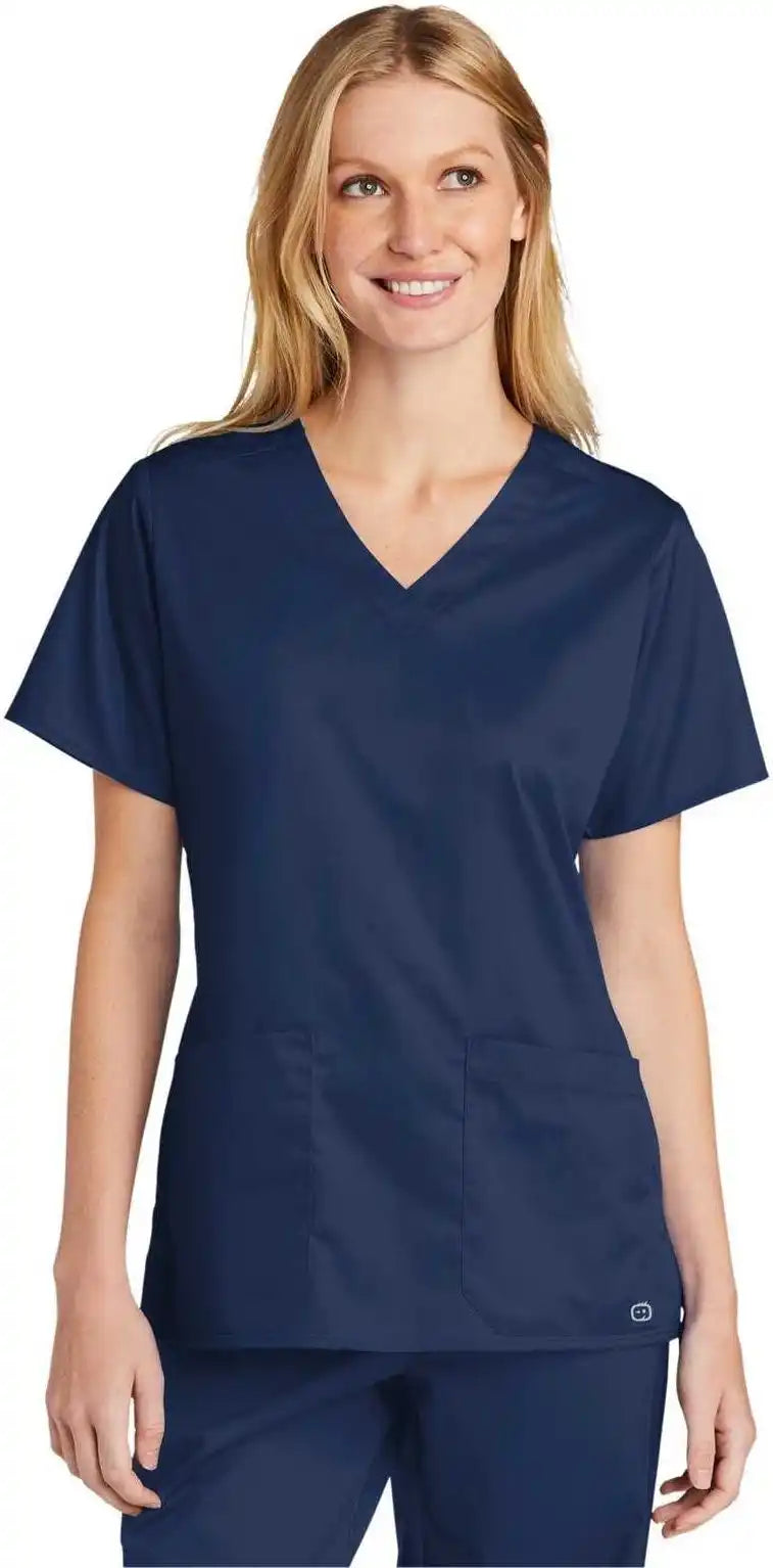 Wink Ww4560 Women’s Workflex v Neck Top Navy
