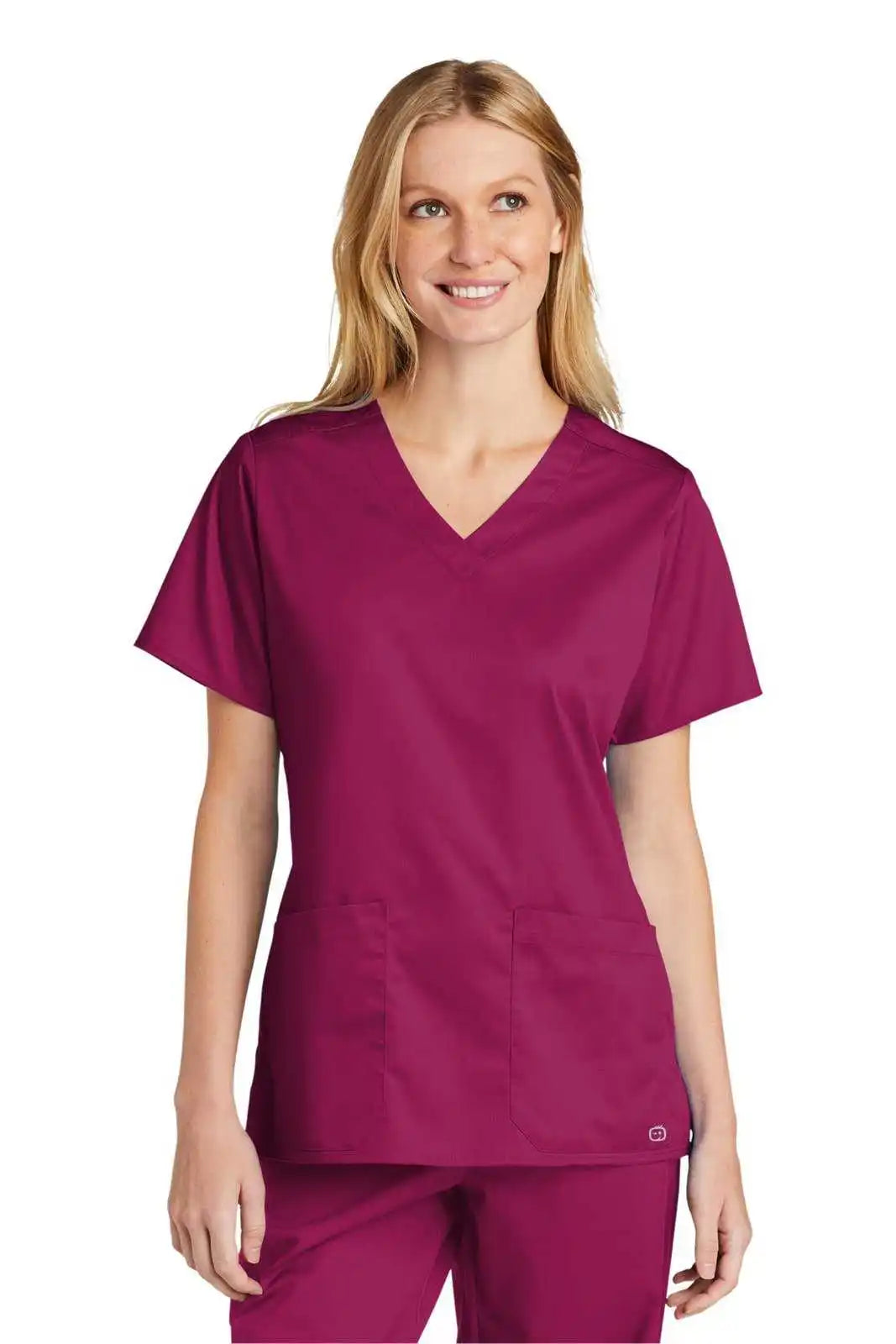 Wink Ww4560 Women’s Workflex V-neck Top - Wine