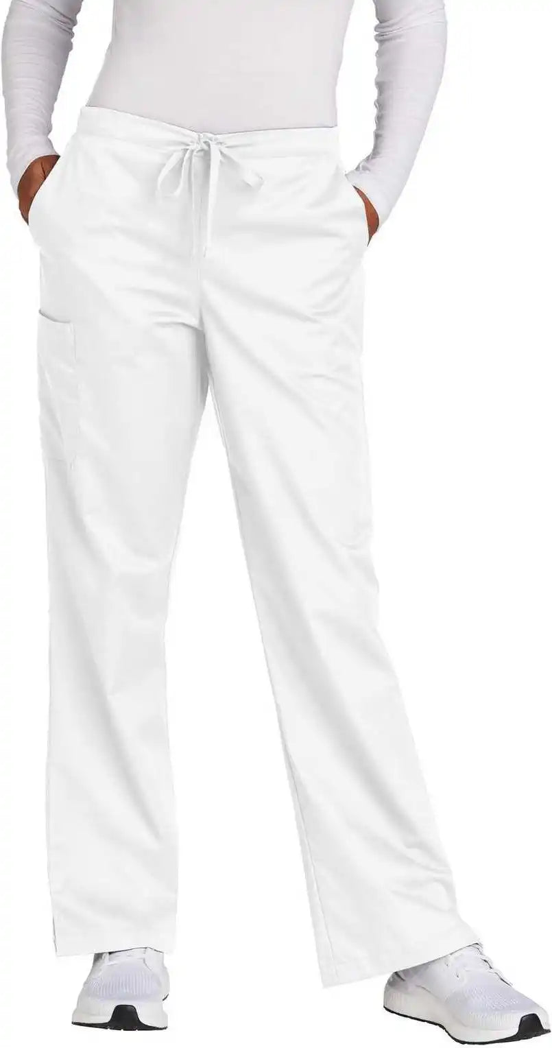 Wink Ww4750 Women’s Workflex Flare Leg Cargo Pant - White