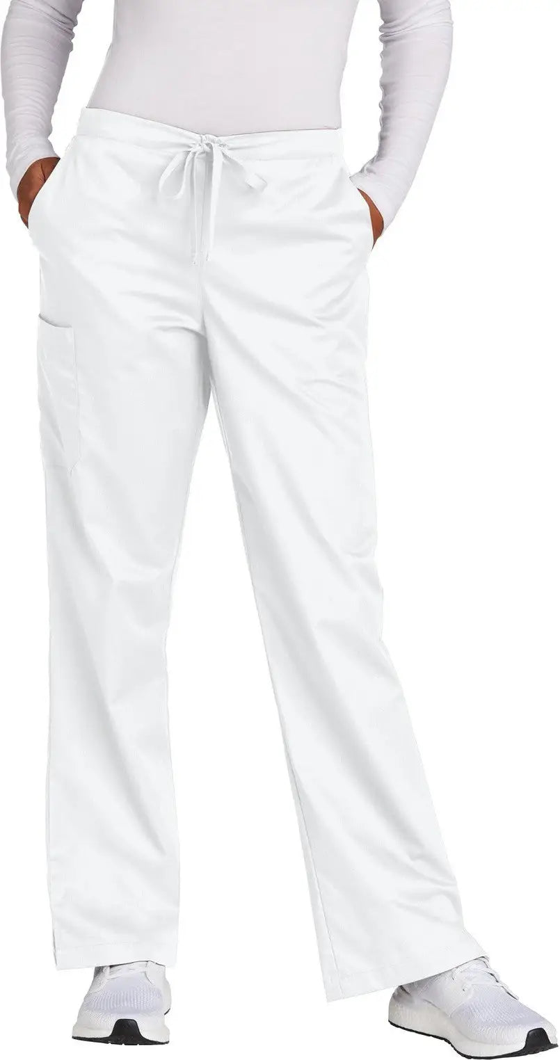 Wink Ww4750 Women’s Workflex Flare Leg Cargo Pant - White - Ladies Xxs