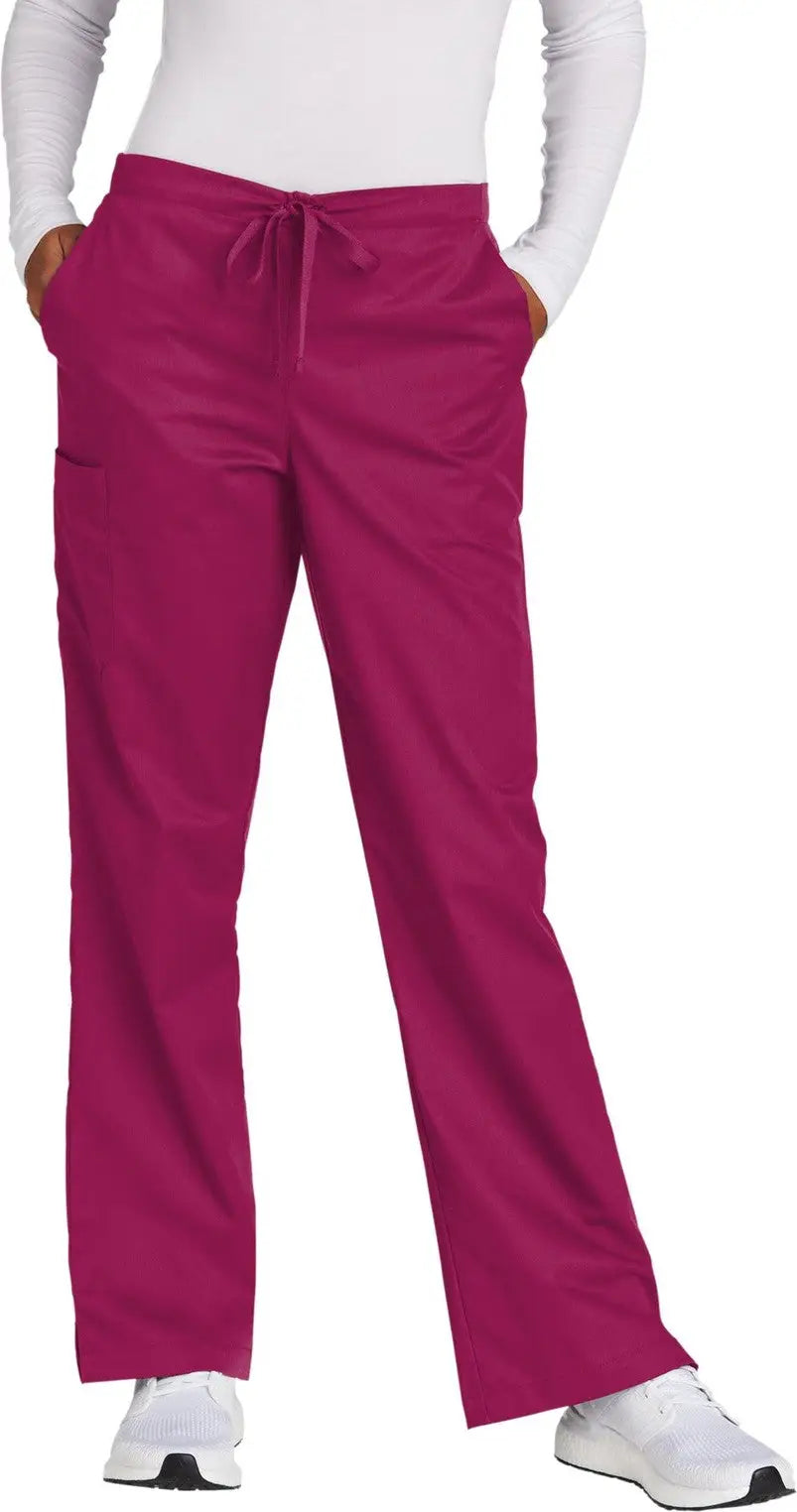 Wink Ww4750 Women’s Workflex Flare Leg Cargo Pant - Wine - Ladies Xxs