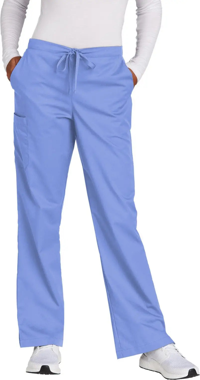 Wink Ww4750t Women’s Tall Workflex Flare Leg Cargo Pant - Ceil Blue - Adult 2xl