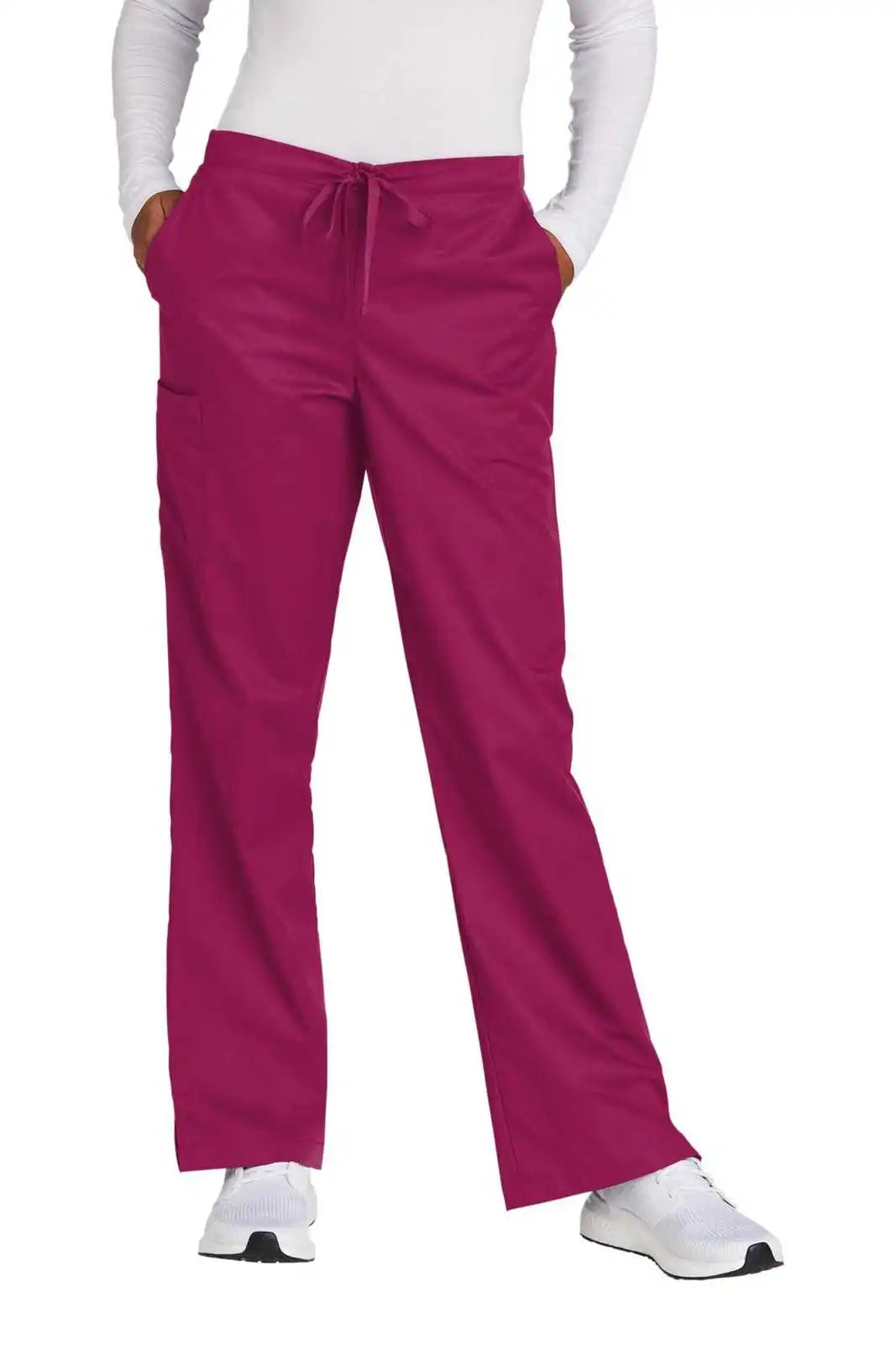 Wink Ww4750t Women’s Tall Workflex Flare Leg Cargo Pant - Wine