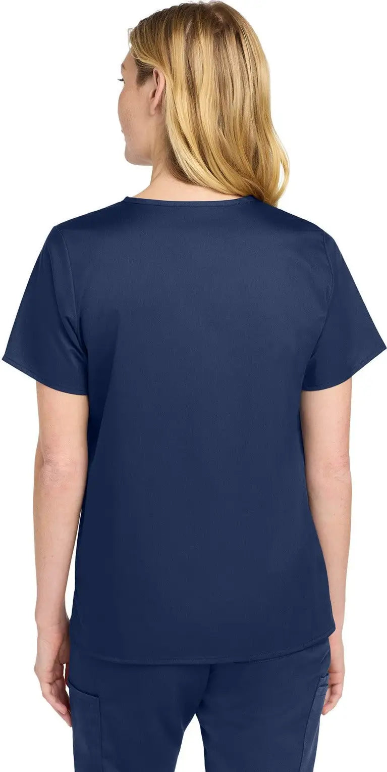 Wink Ww4760 Women’s Workflex Mock Wrap Top - Navy