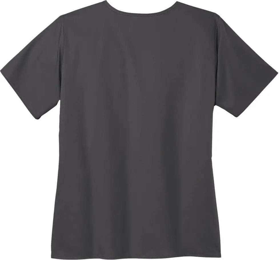 Wink Ww4760 Women’s Workflex Mock Wrap Top - Pewter