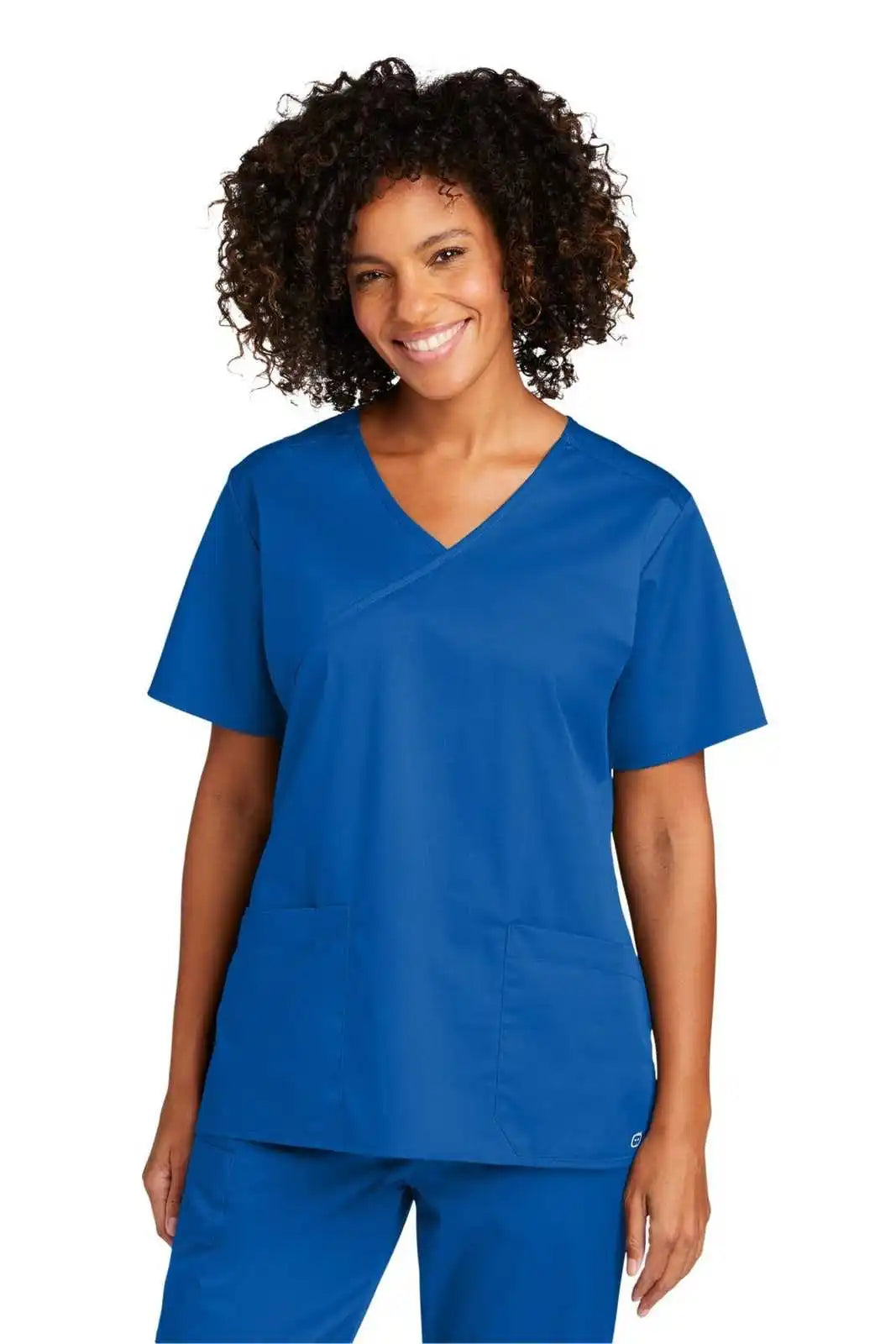 Wink Ww4760 Women’s Workflex Mock Wrap Top - Royal