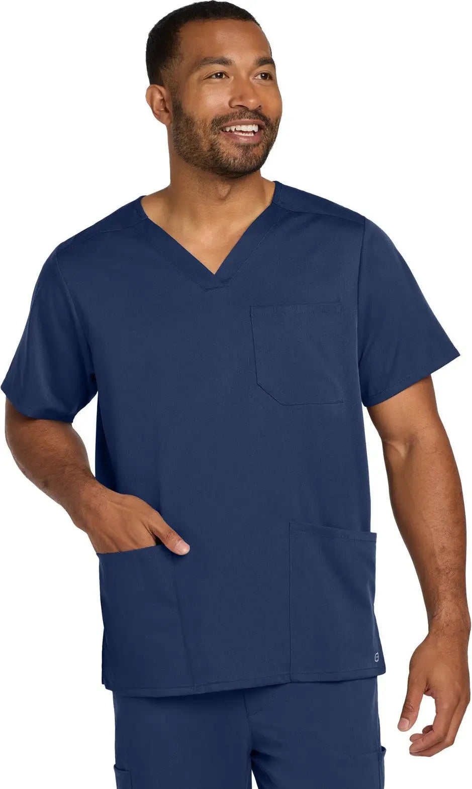 Wink Ww5068 Men’s Premiere Flex V-neck Top - Navy
