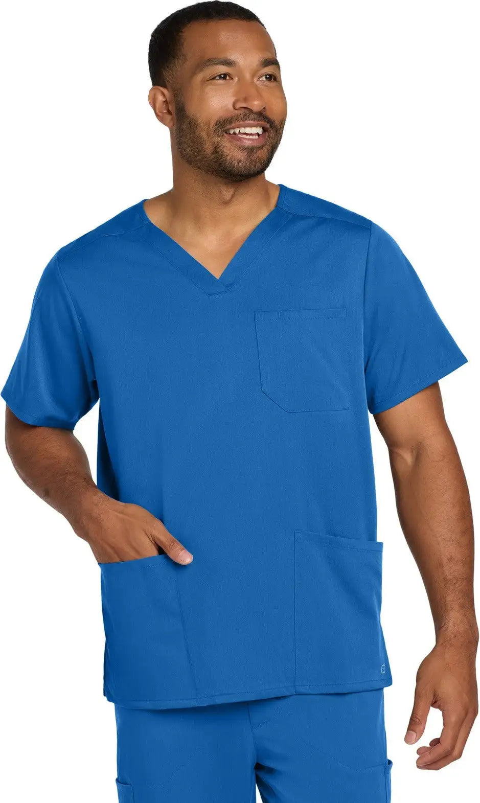 Wink Ww5068 Men’s Premiere Flex V-neck Top - Royal