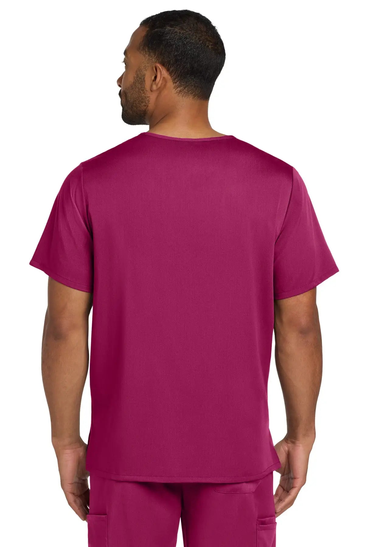 Wink Ww5068 Men’s Premiere Flex V-neck Top - Wine