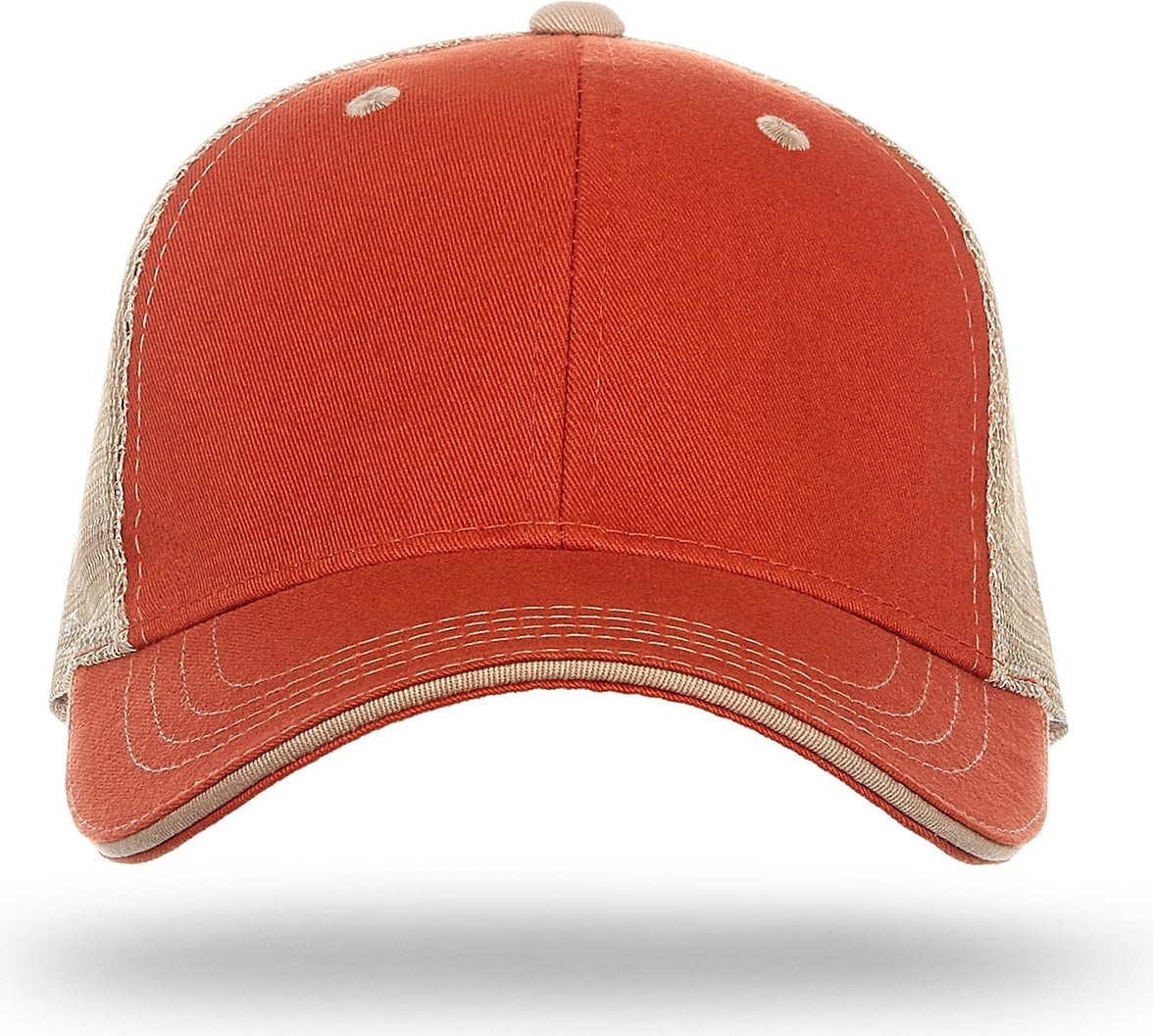 Wm-6 6 Panel Washed Twill/soft Mesh - Txburntorange Khaki - Txburntorangekhaki