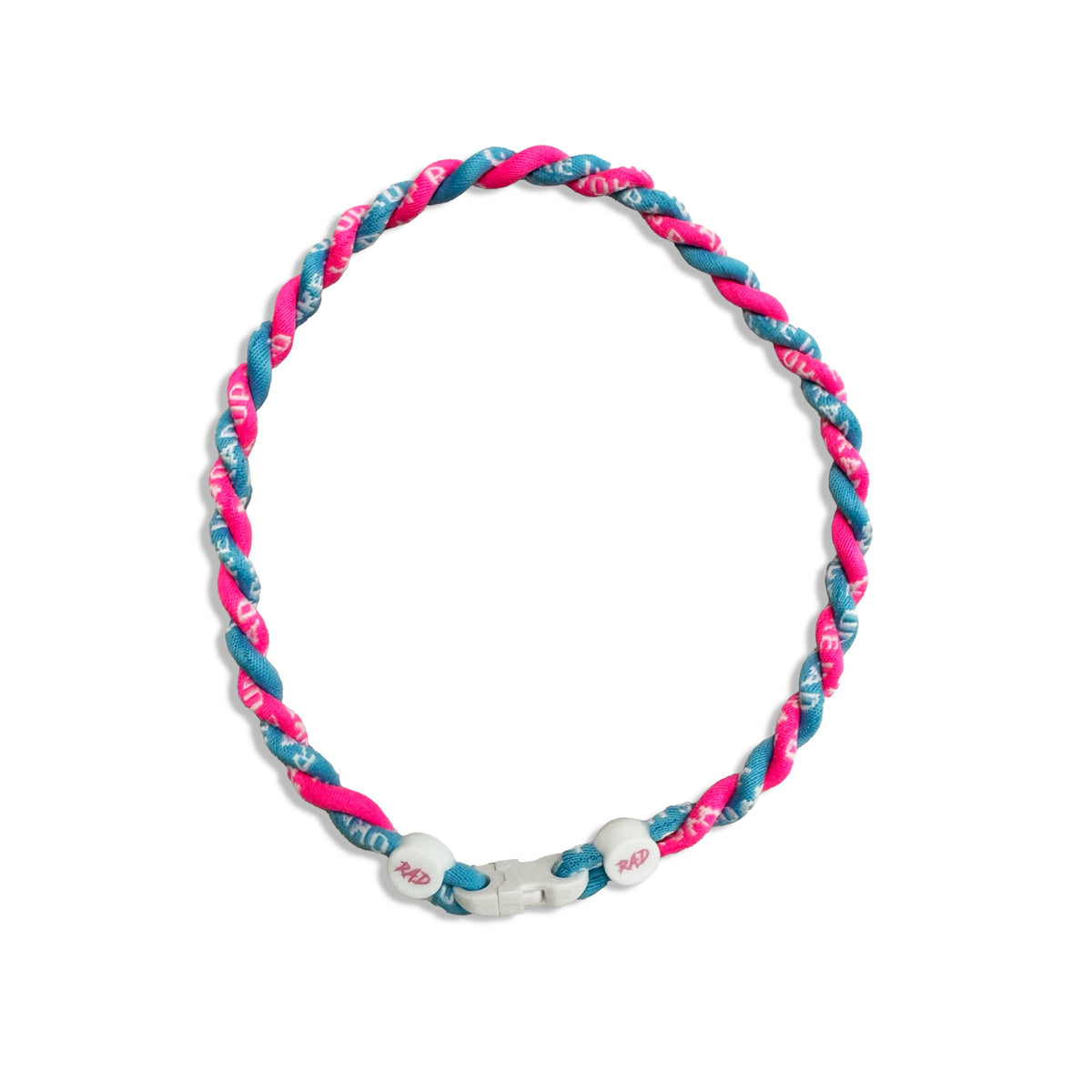 Woke Up Rad 18’’ Braided Rope Necklace - Pink/blue
