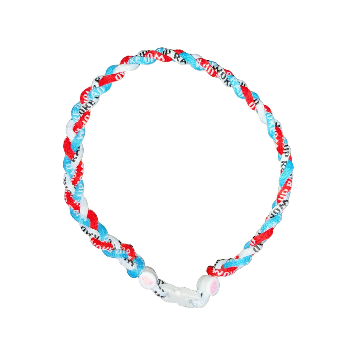 Woke Up Rad 18’’ Braided Rope Necklace - Red/light Blue/white
