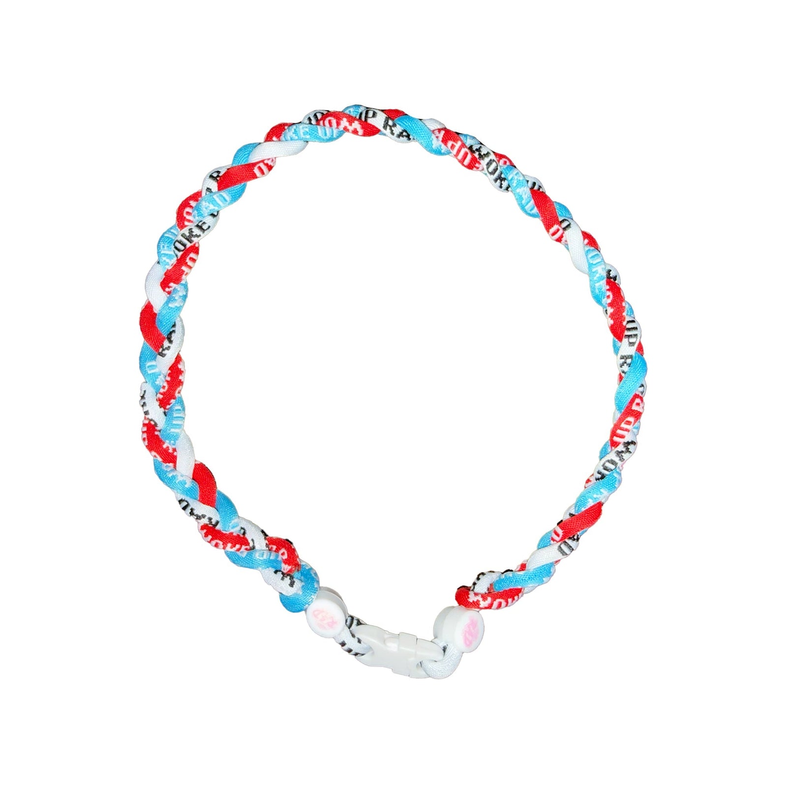 Woke Up Rad 18’’ Braided Rope Necklace (red/light Blue/white)