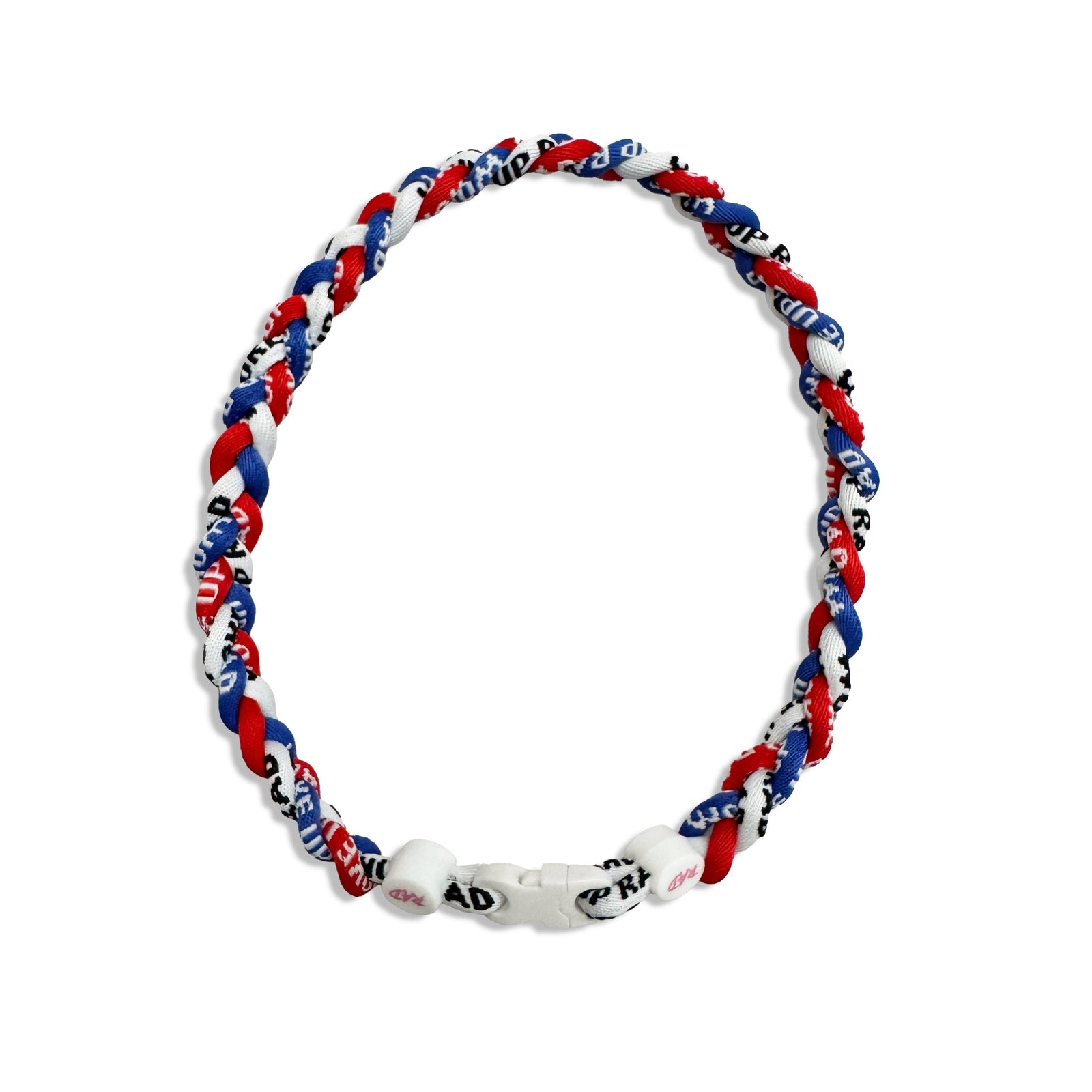 Woke Up Rad 18’’ Braided Rope Necklace (red/white/blue)