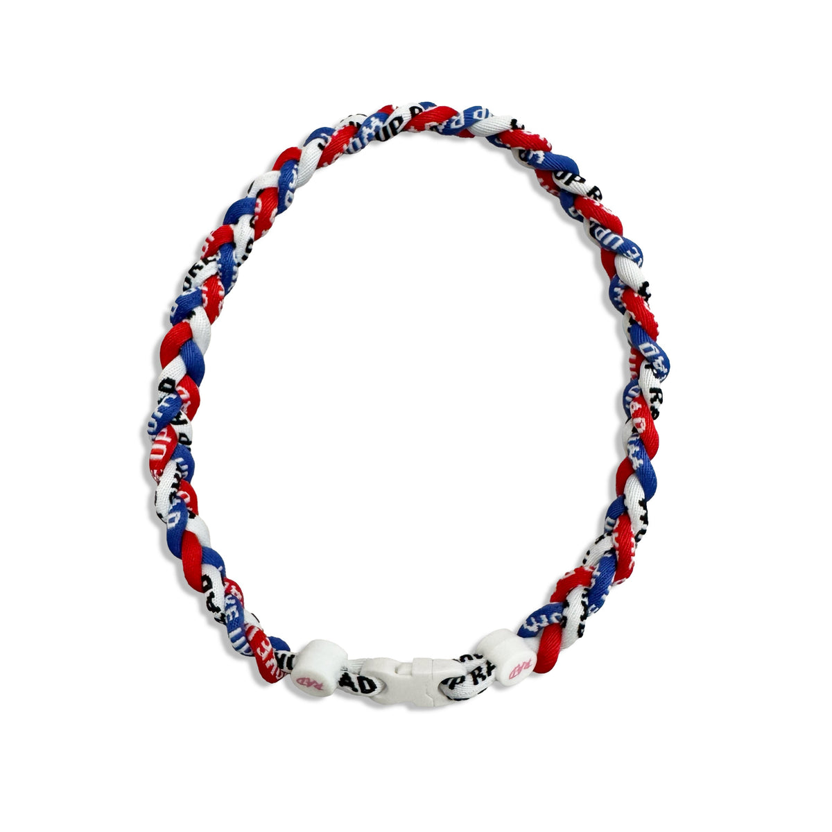 Woke Up Rad 18’’ Braided Rope Necklace (red/white/blue)