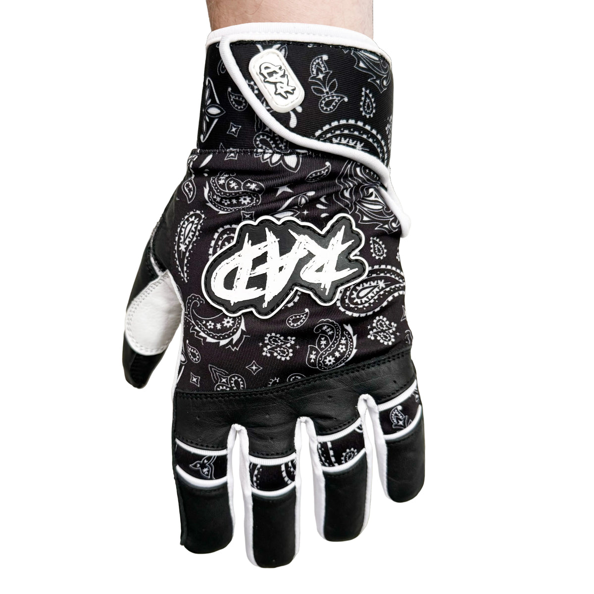 Woke Up Rad Batting Gloves - Bandana (black/white)