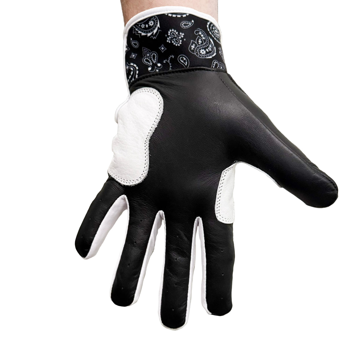 Woke Up Rad Batting Gloves - Bandana (black/white)