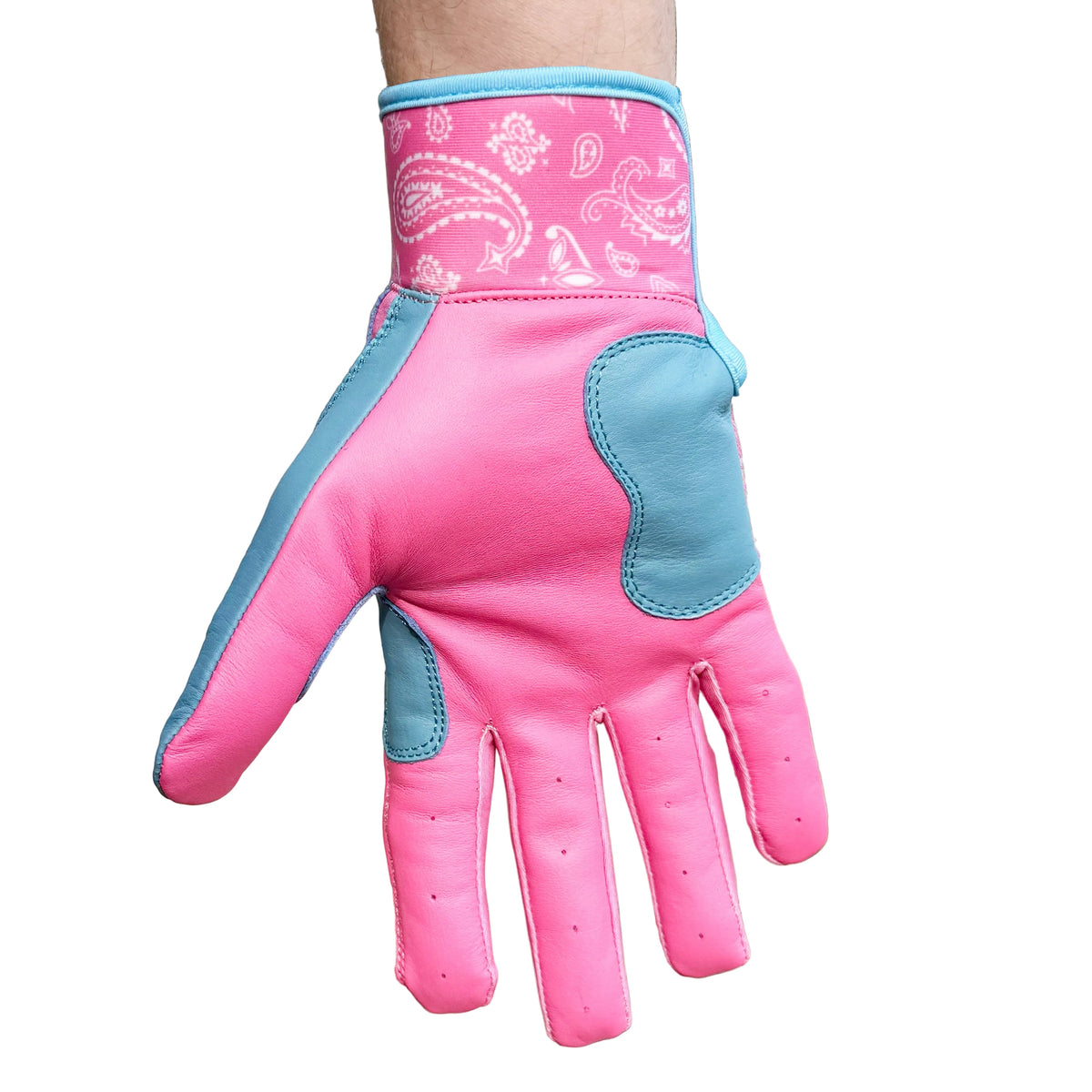 Woke Up Rad Batting Gloves - Bandana (pink Blue)