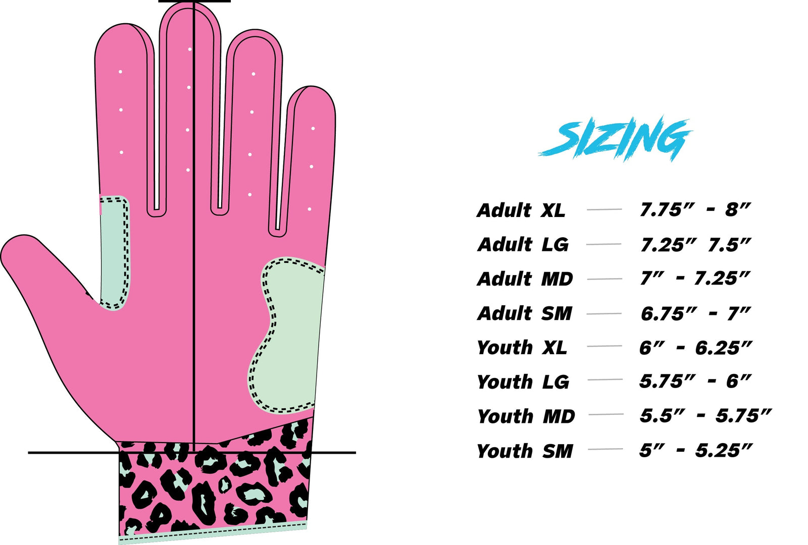 Woke Up Rad Batting Gloves - Leopard (short Cuff)