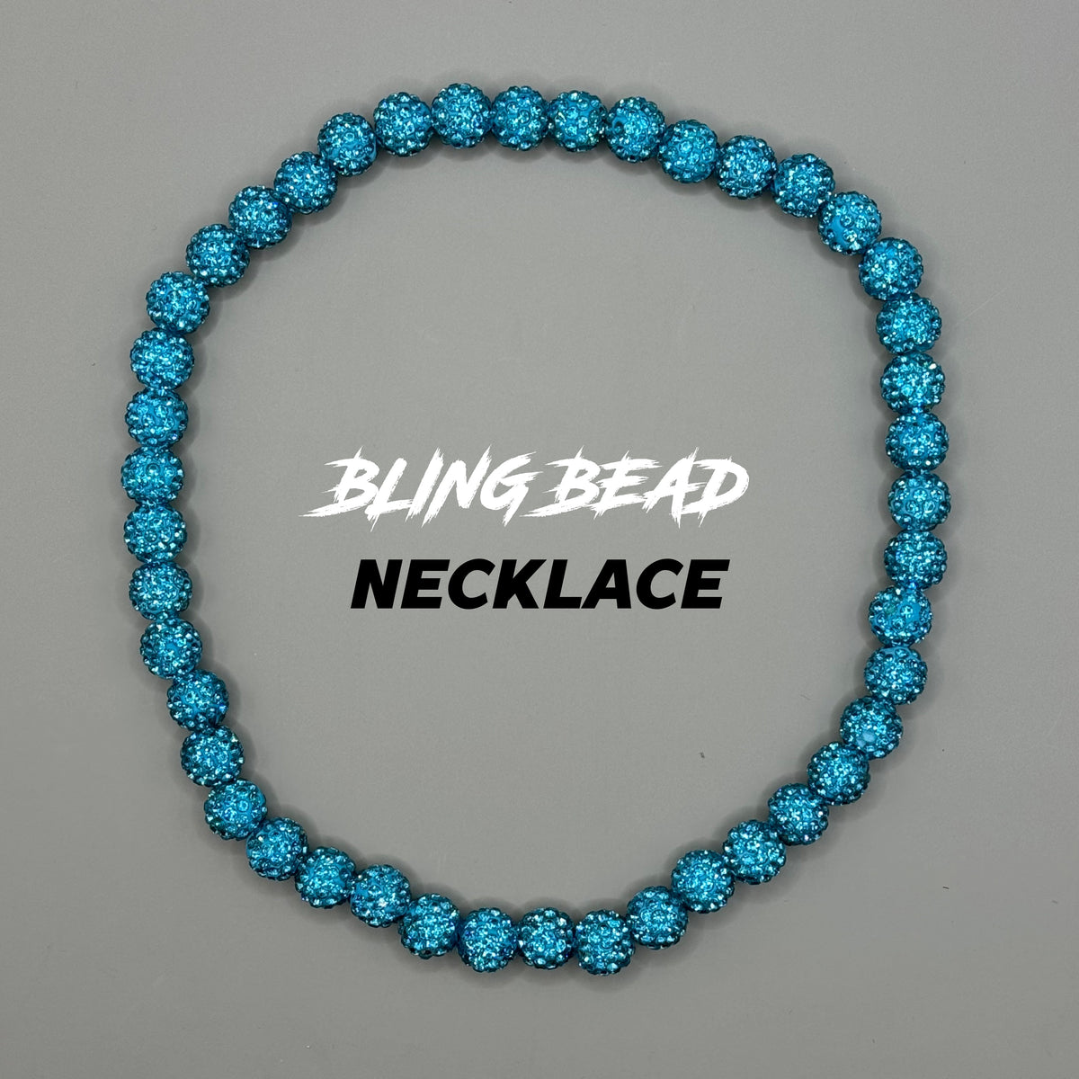 Woke Up Rad Bling Bead Necklace - All Blues