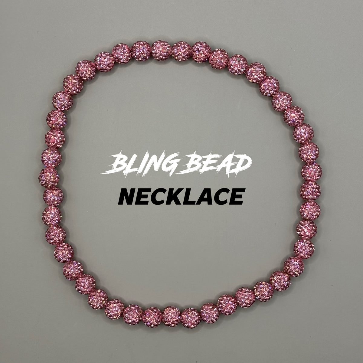 Woke Up Rad Bling Bead Necklace (all Pinks) - 18 Inch
