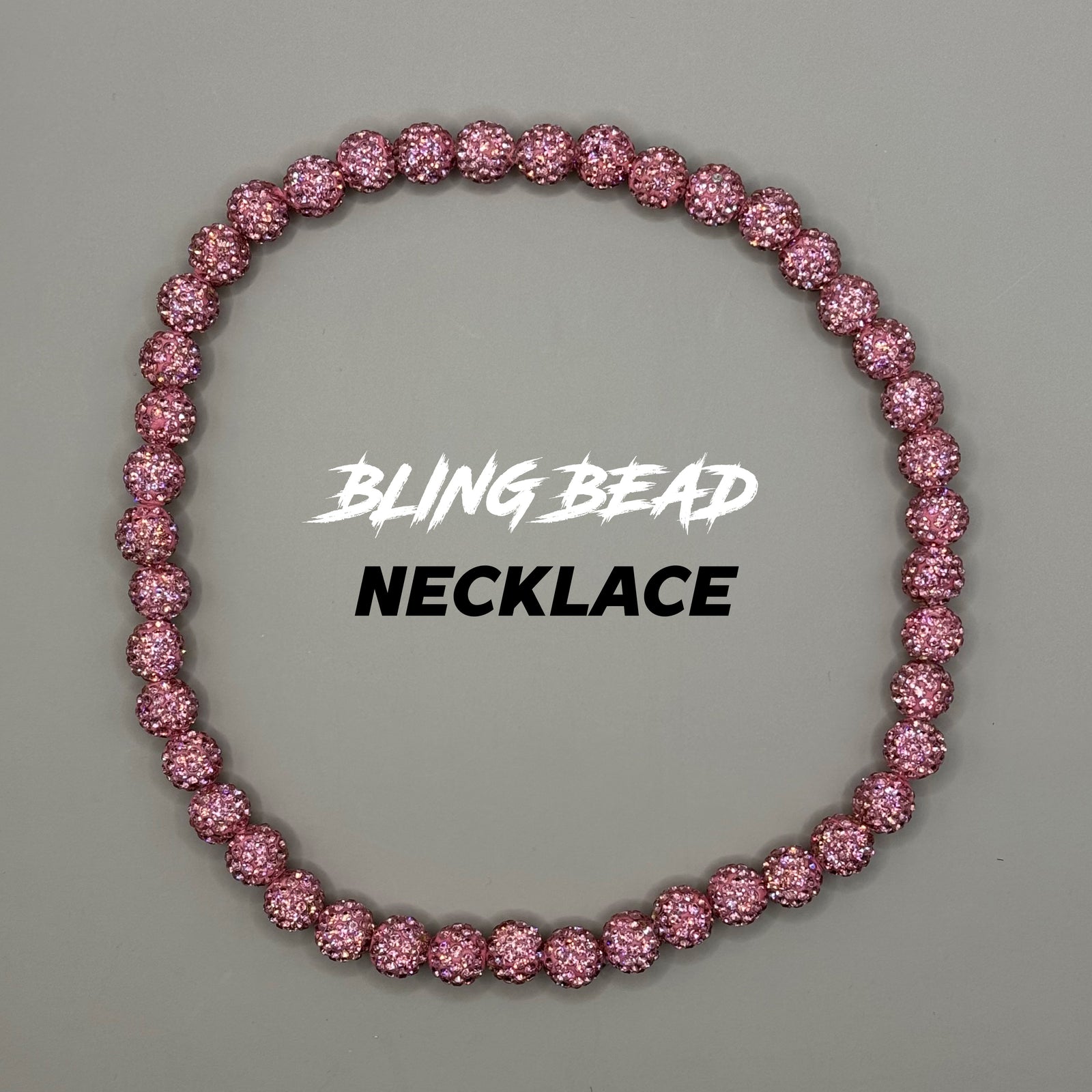 Woke Up Rad Bling Bead Necklace (all Pinks) - 18 Inch