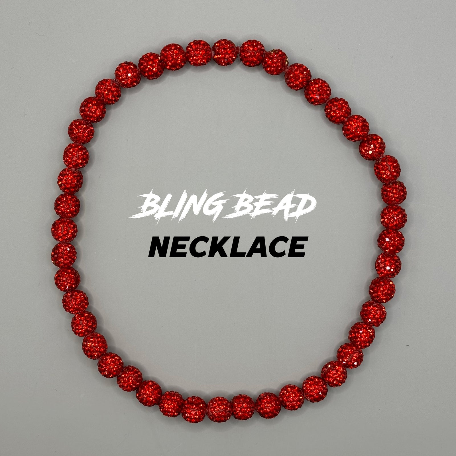 Woke Up Rad Bling Bead Necklace (all Reds) - 18 Inch