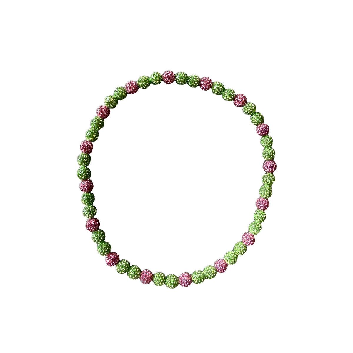 Woke Up Rad Bling Bead Necklace - Pink/green