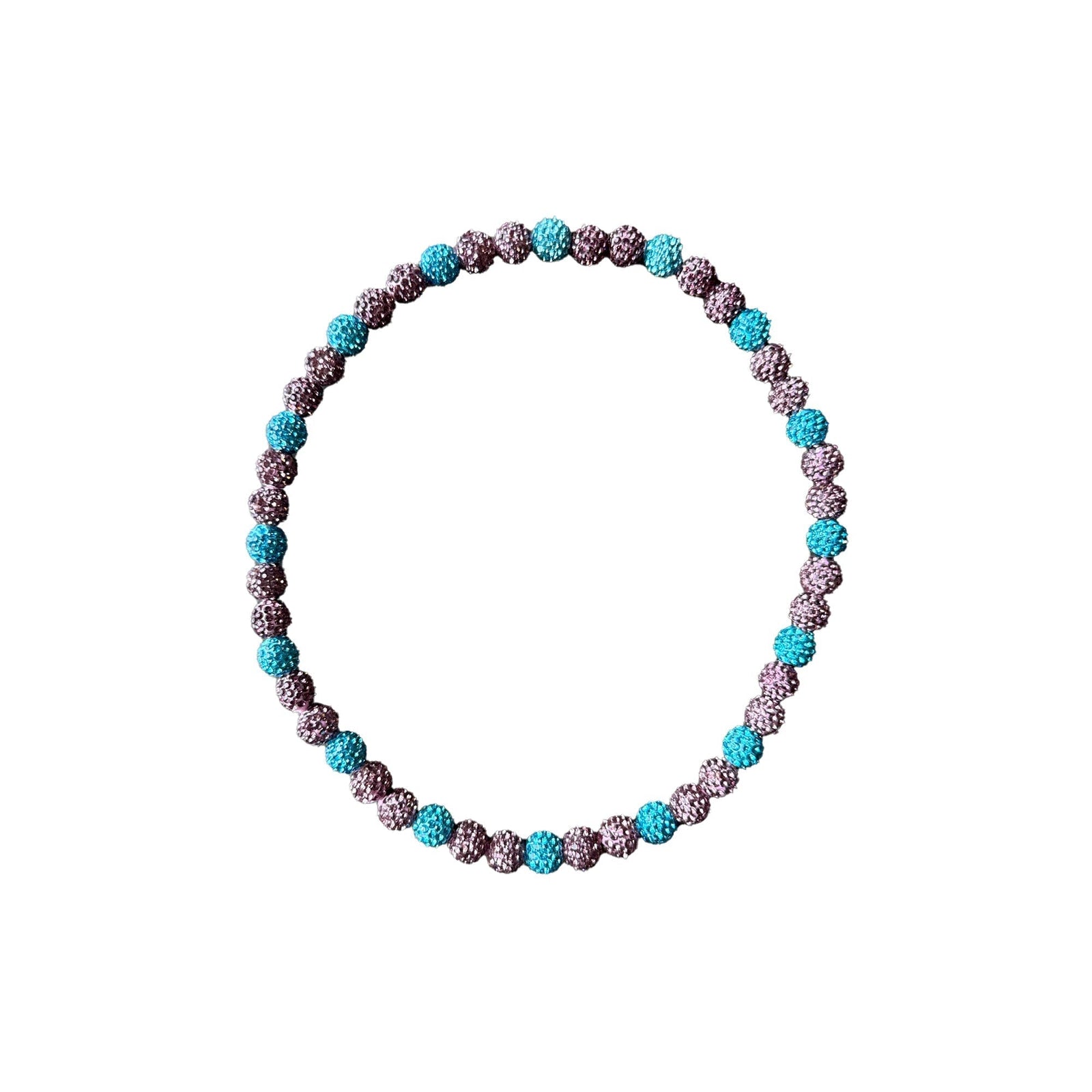 Woke Up Rad Bling Bead Necklace - Purple/blue