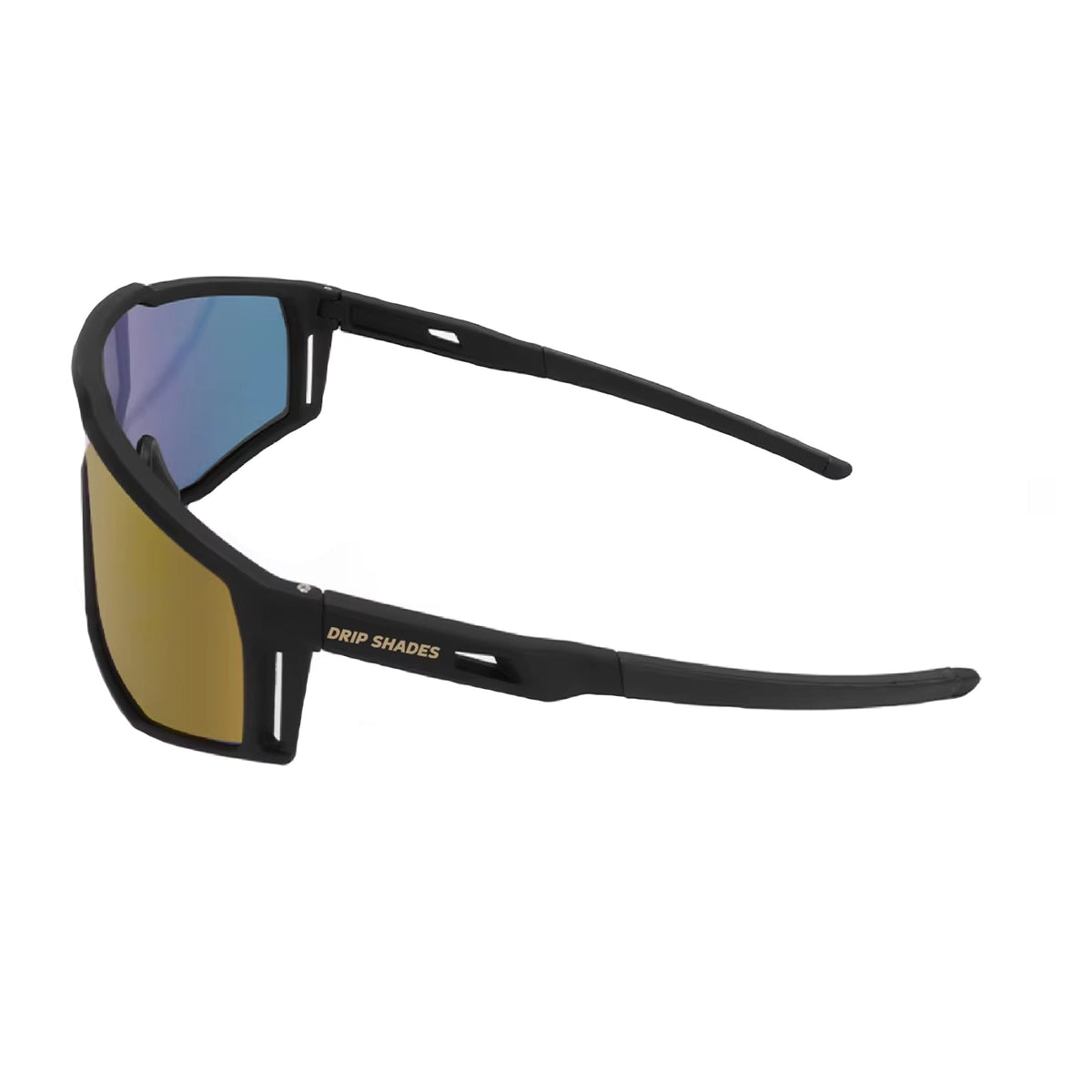 Woke Up Rad Drip Shades Sunglasses - Black/gold