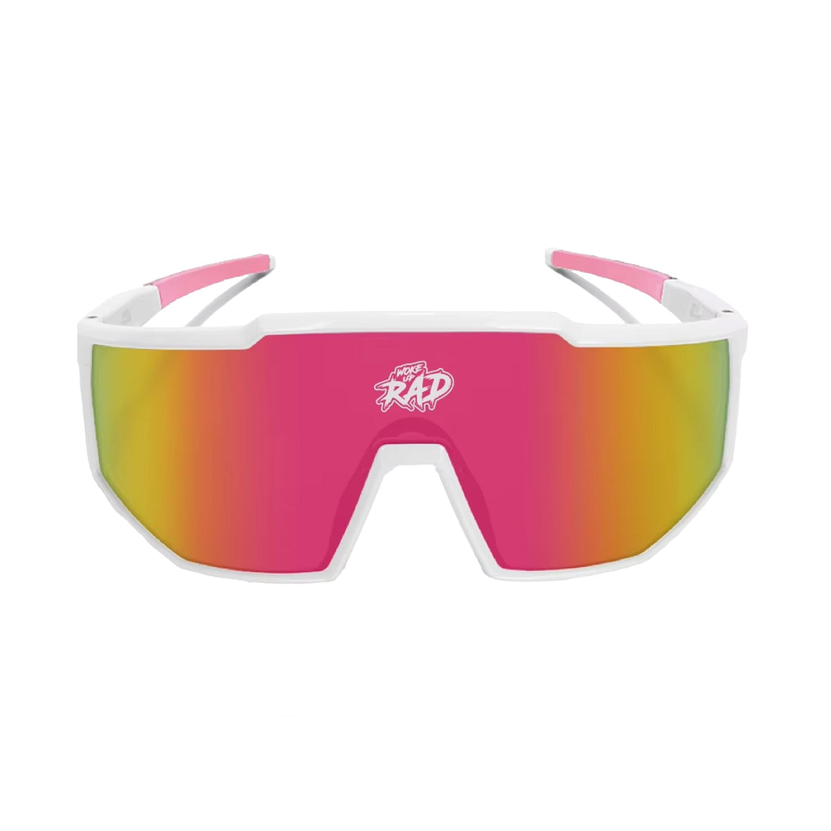 Woke Up Rad Drip Shades Sunglasses - White/pink