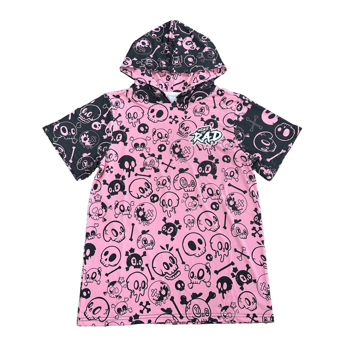 Woke Up Rad - Premium Short Sleeve Hooded Tee (graveyard Grind)