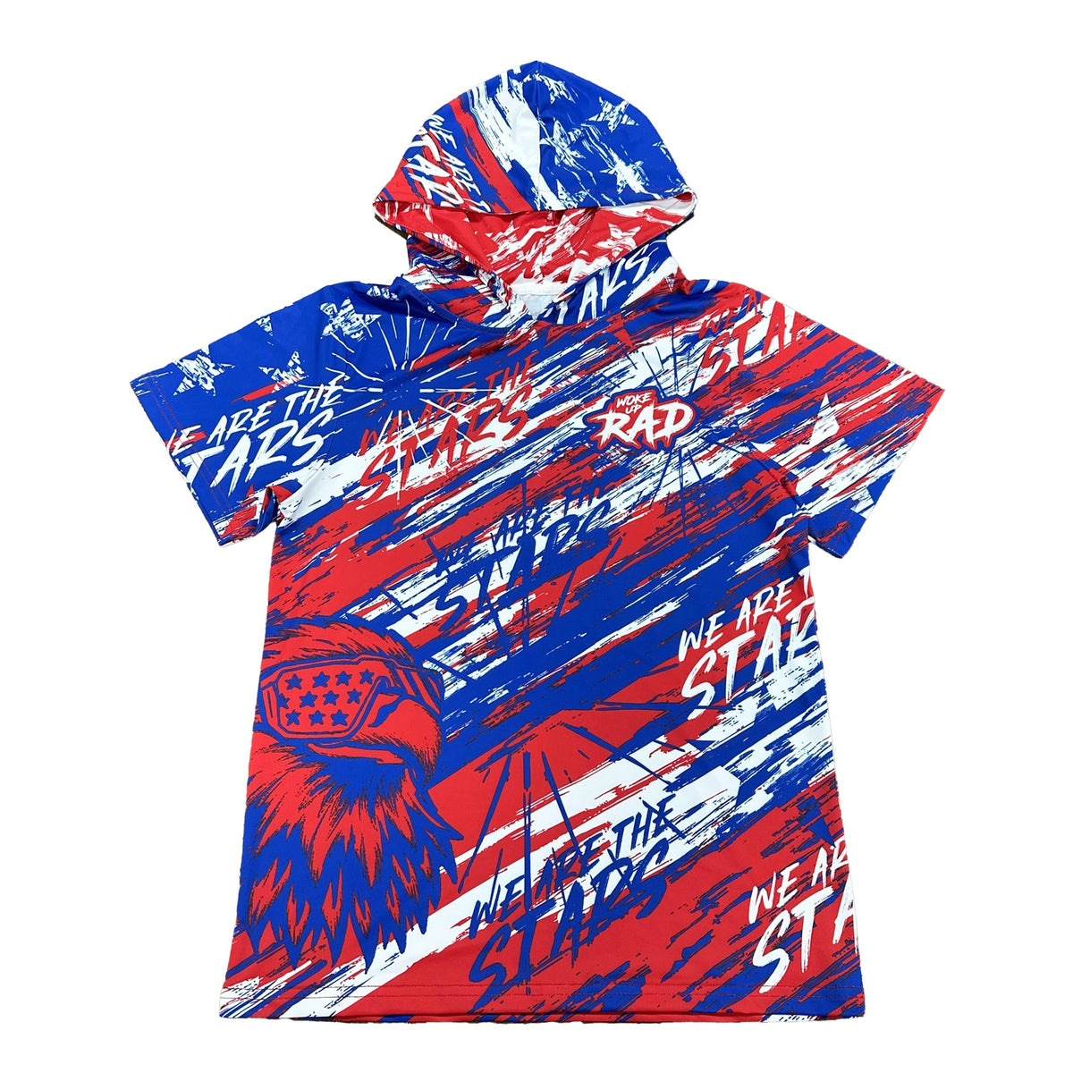 Woke Up Rad Premium Short Sleeve Hooded Tee - we are the Stars