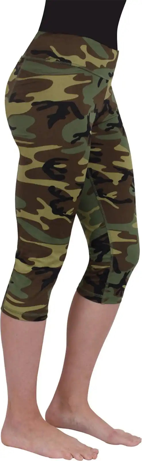 Womens Camo Workout Performance Capris