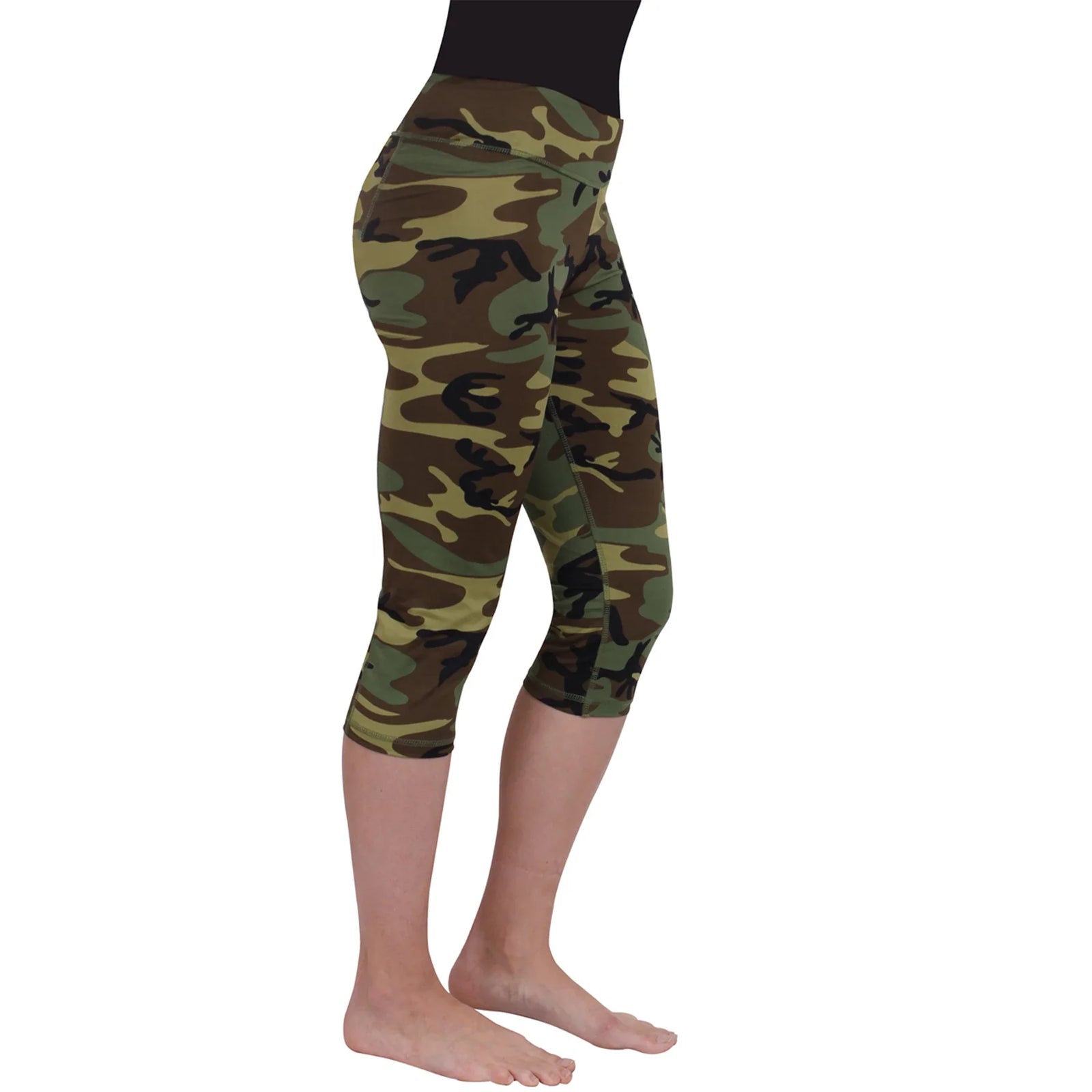 Womens Camo Workout Performance Capris - Xs