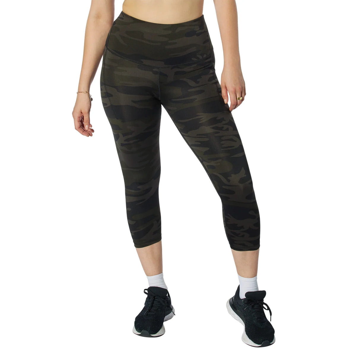 Womens Essential Leggings with Pockets - Midnight Black Camo / s