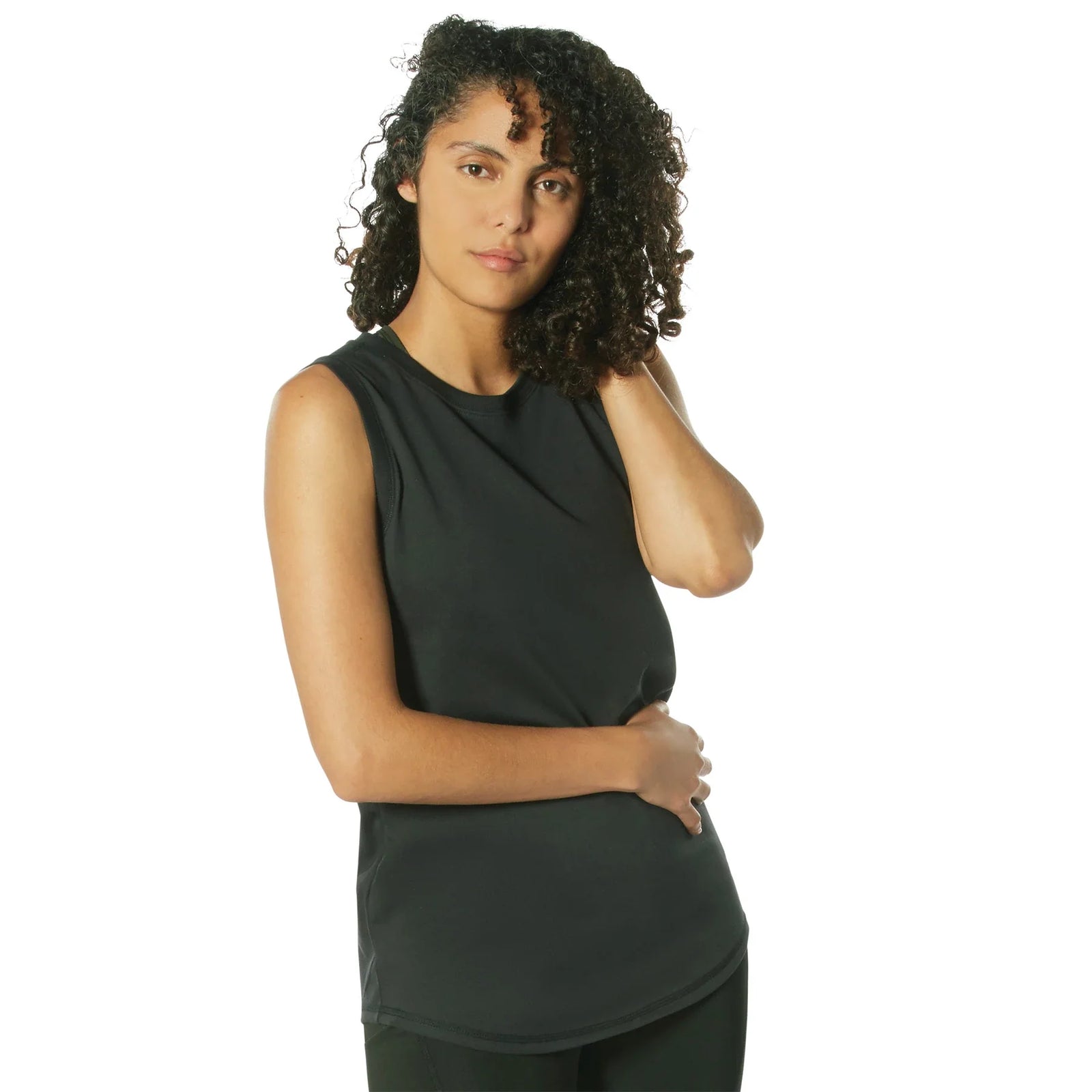 Womens Essential Moisture Wicking Tank Top - Black / s