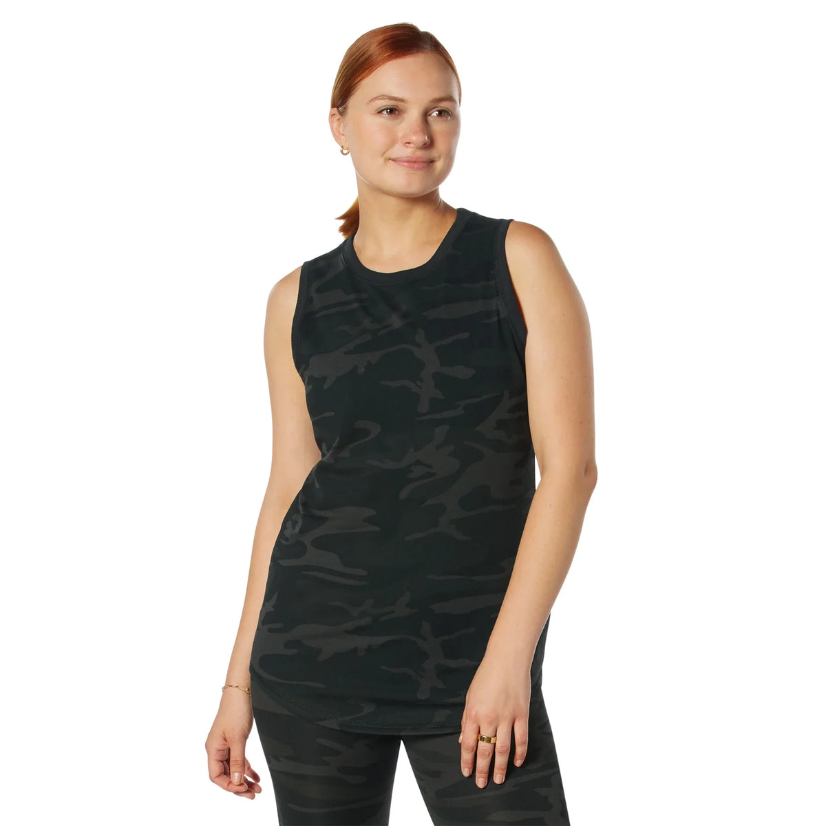 Womens Essential Moisture Wicking Tank Top - Midnight Black Camo / s