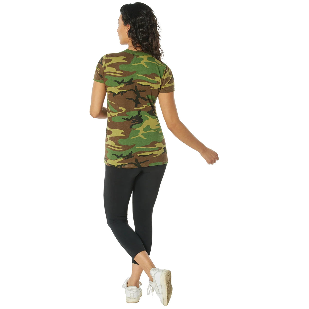 Womens Long Length Camo T-shirt