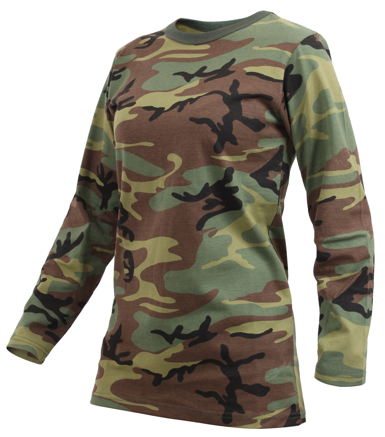 Womens Long Sleeve Camo T-shirt - 2xl