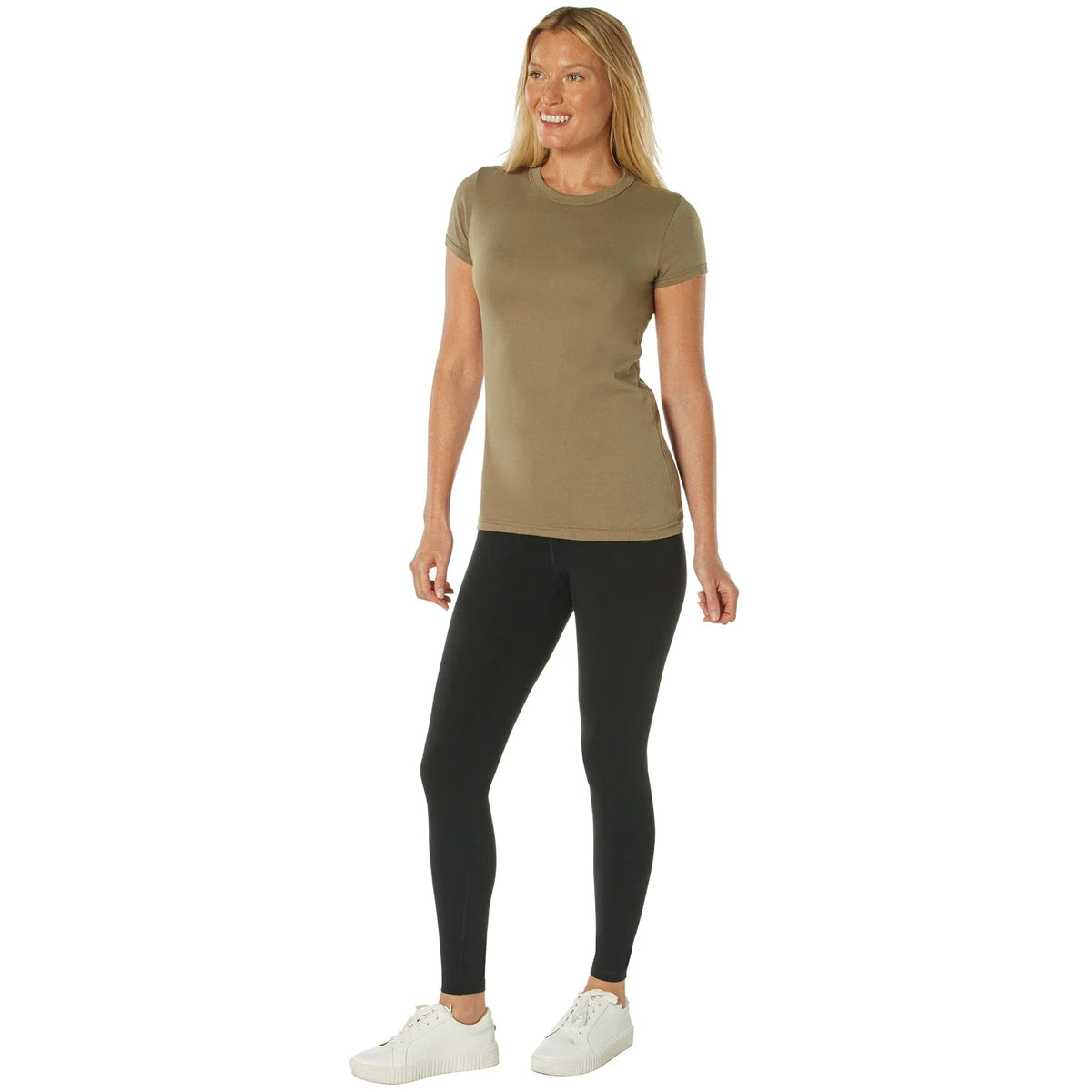 Womens Longer T-shirt - Coyote Brown - 2xl