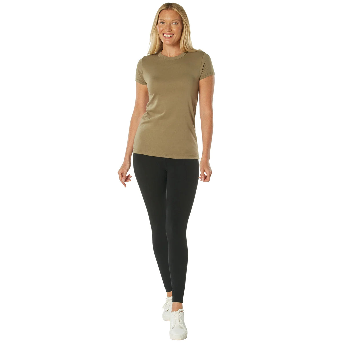 Womens Longer T-shirt - Coyote Brown - 2xl